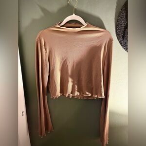 SHEIN Long Sleeve Crop Top